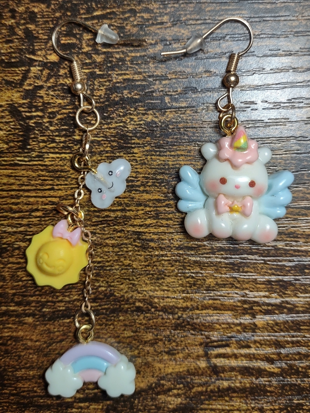 Cute Unicorn Asymmetrical Dangle Earrings
